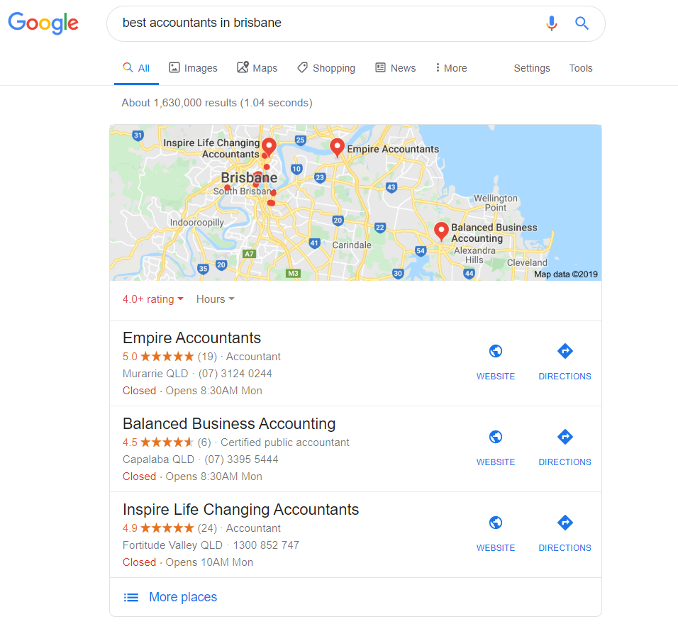 Local Search Results