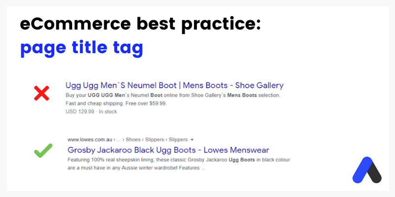 How to write title tags for eCommerce product pages